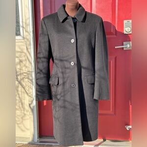 VTG ALBERT NIPON s6 soft wool bld coat-pristine condition-elegant collar design